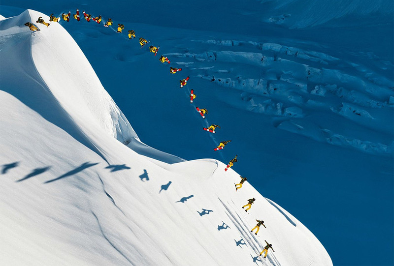снимки головокружительного прыжка на сноуборде