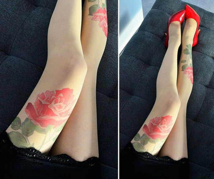 Татуировки на ногах у девушек