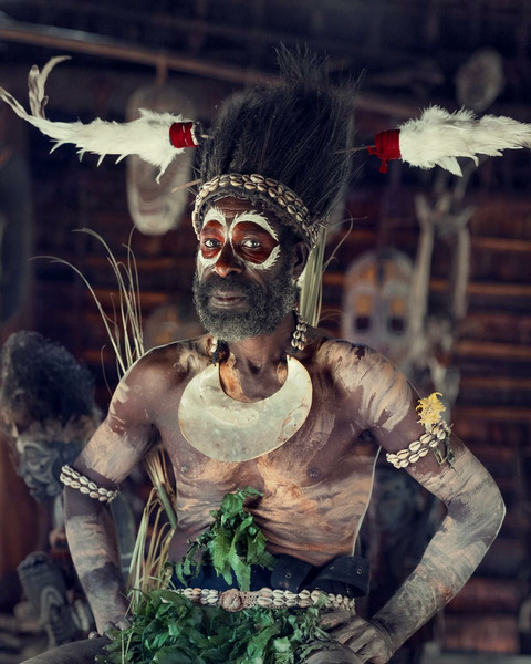 Воин из племени Латмул в Папуа-Новой Гвинее