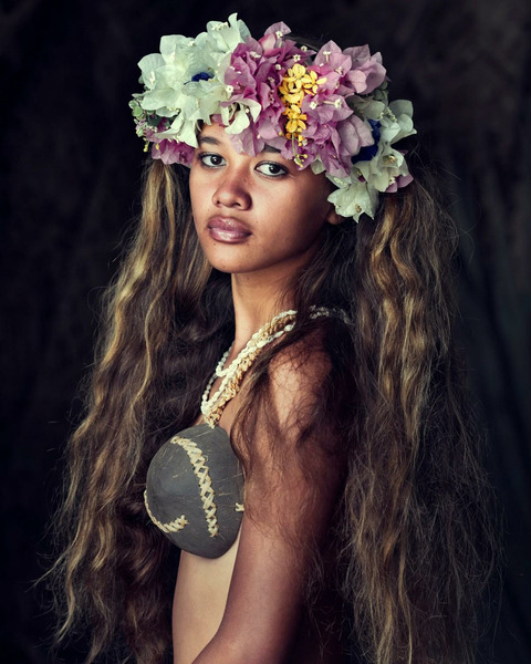 Женщина из племени Маркизских островов Полинезии