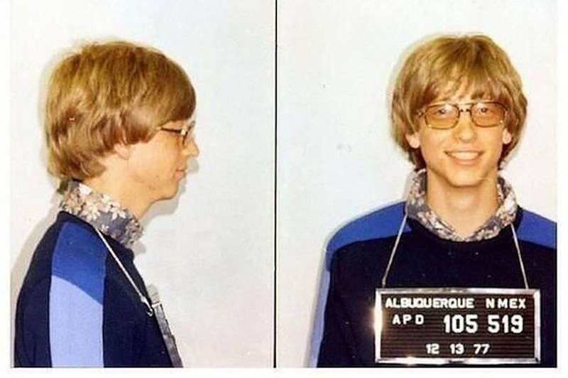 Билл Гейтс – 1977 (за превышение скорости)