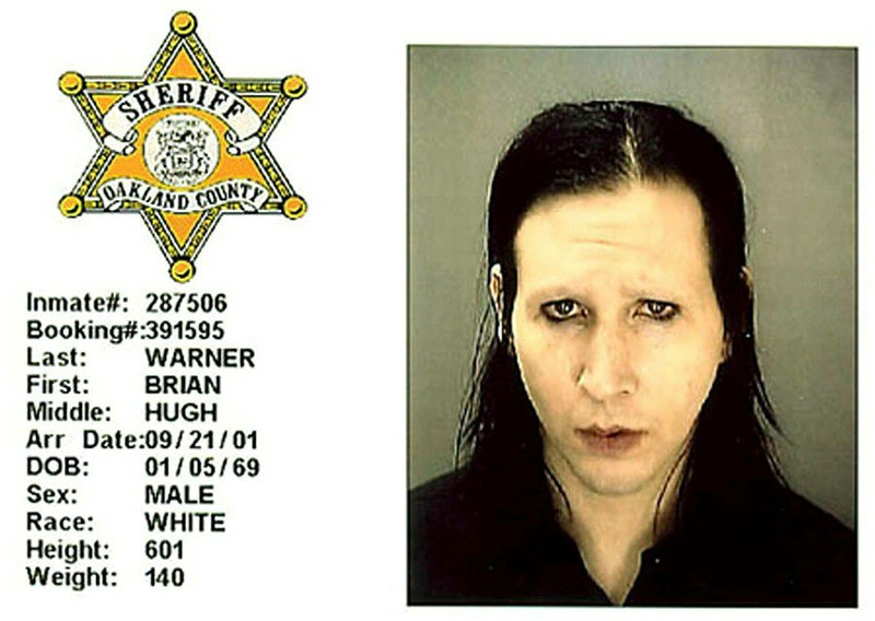 Брайан Хью Уорнер (Marilyn Manson) - 2001 (непристойное поведение)
