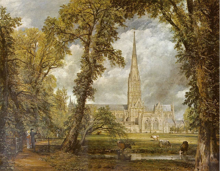 Картина Вид на собор в Солсбери из епископского сада