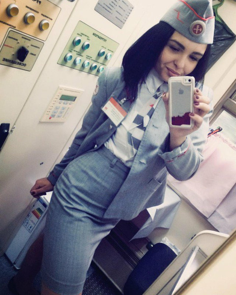 Симпатичные сотрудницы РЖД