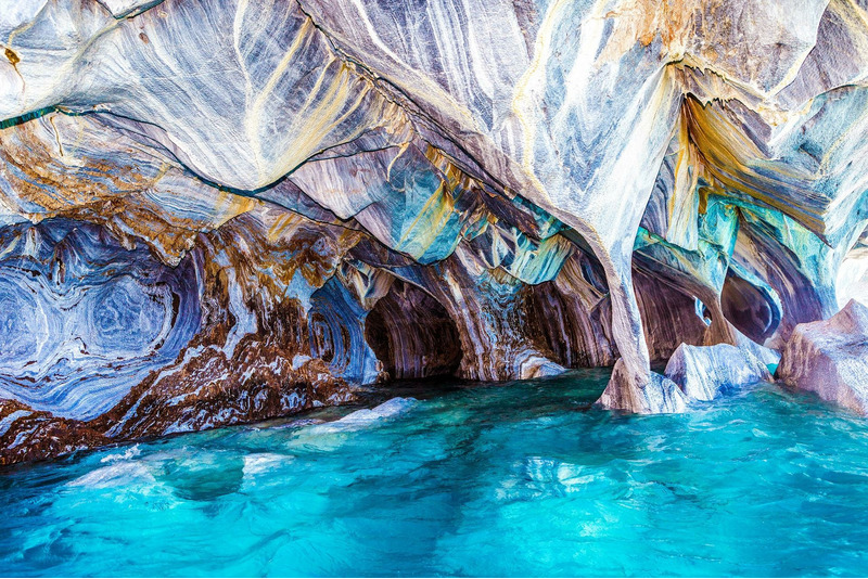Мраморные пещеры Чили