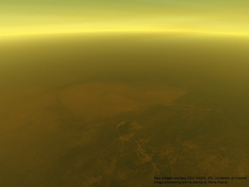 70 километров над поверхностью Титана (спутник Сатурна)