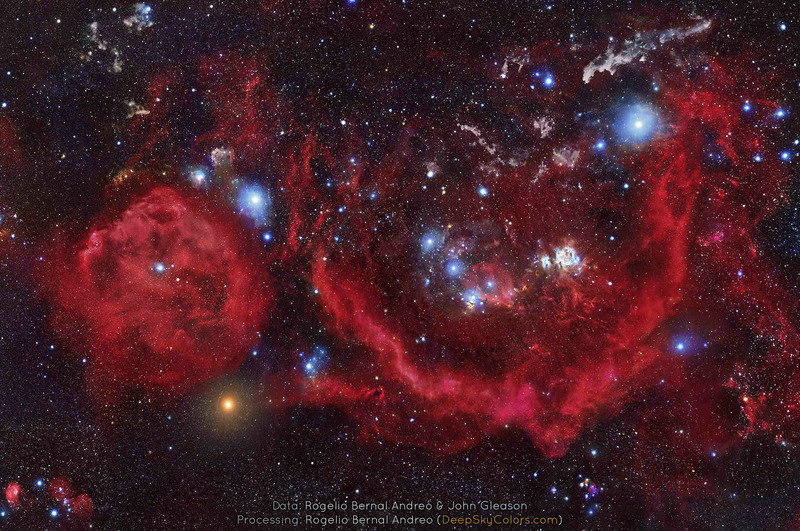 Снимок глубокого космоса в области созвездия Ориона
