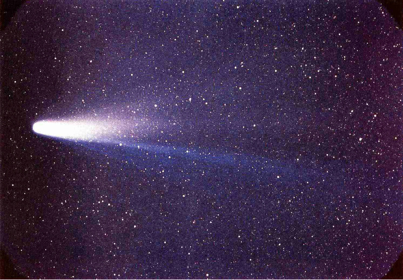Комета Галлея, снимок 8 марта 1986 года Уильямом Лиллером (W. Liller).