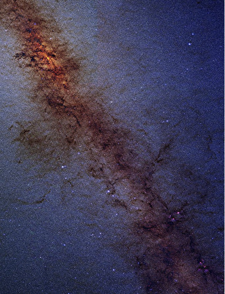 Галактический центр Млечного Пути в инфракрасном диапазоне.