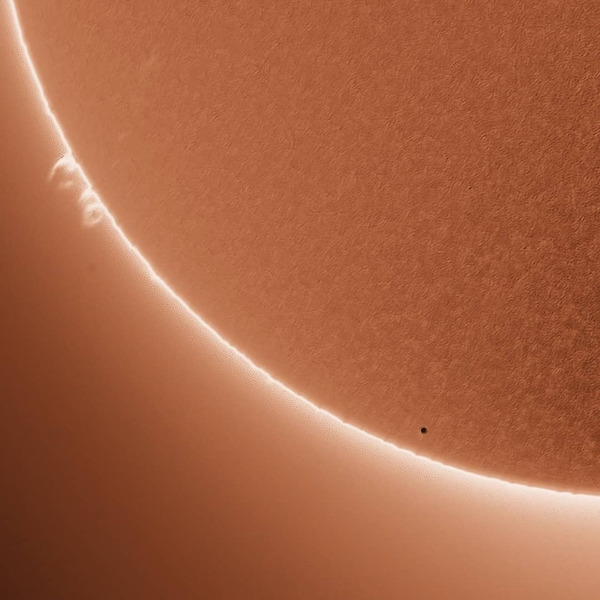 Меркурий на фоне Солнца