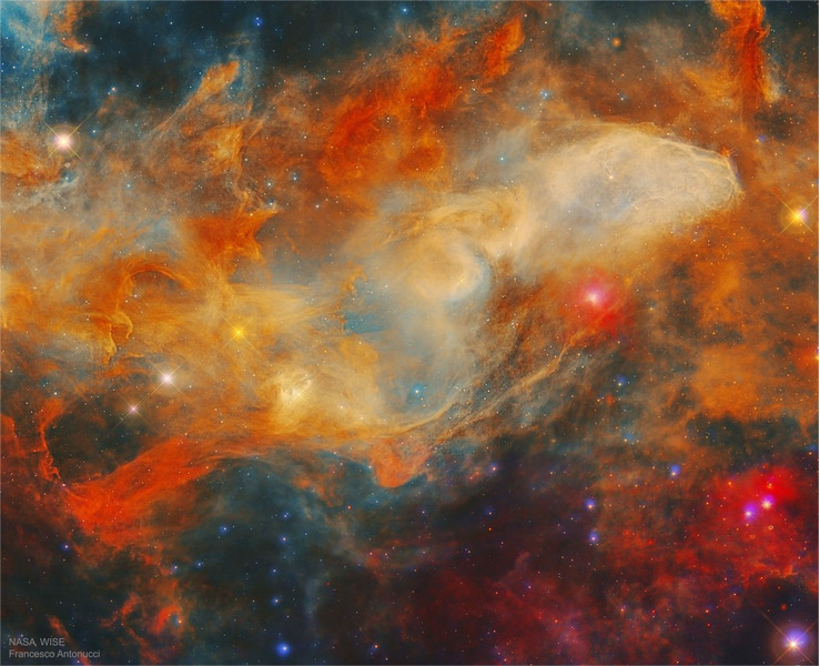 Туманность Голубая Конская Голова (IC 4592) в инфракрасном свете