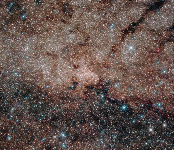 Ядро Млечного Пути, снятое телескопом Хаббл.