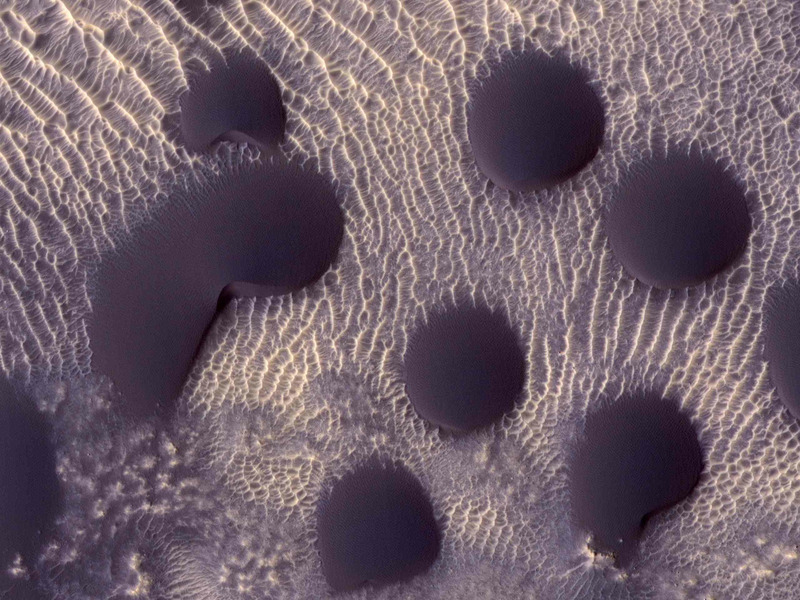 Купольные дюны на Марсе