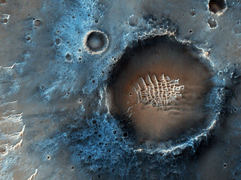Кратер Бигль на Марсе