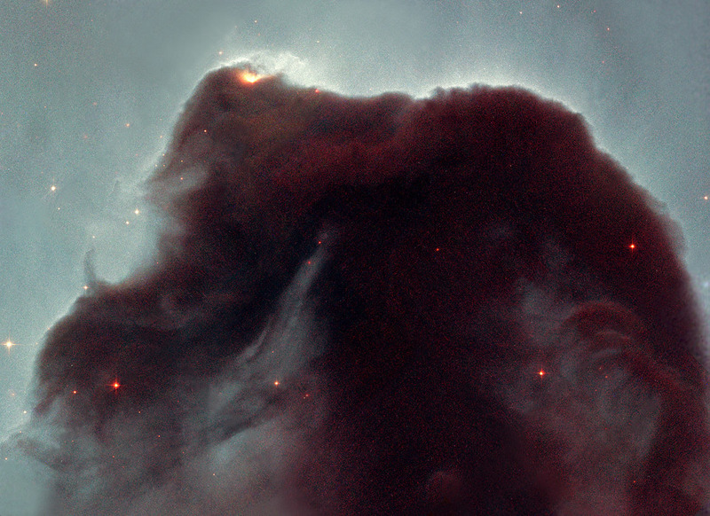 Космическая пыль в туманности Конская голова, снимок с телескопа Хаббл.