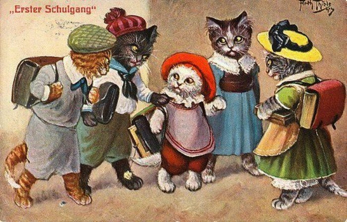 Немецкие открытки с котиками