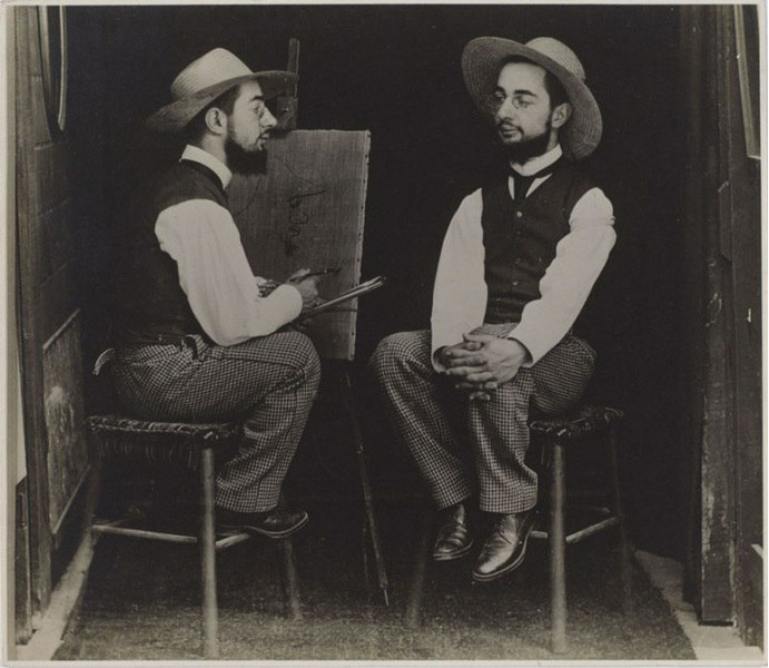 Анри де Тулуз-Лотрек как художник и как модель, 1892 год.
