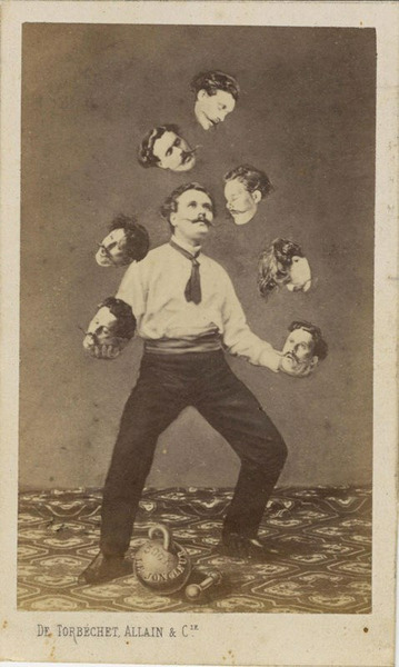 Жонглер собственными головами, 1880 года.