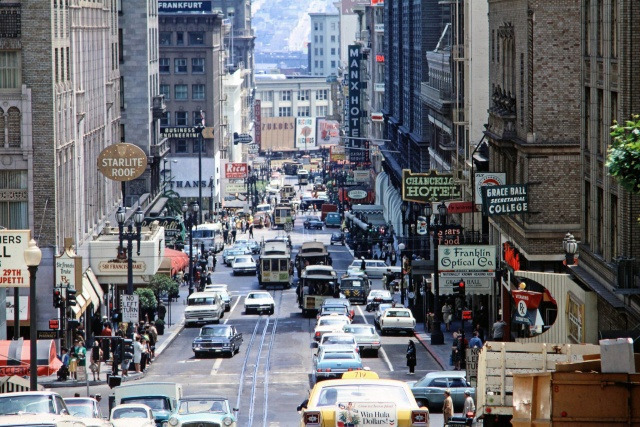 Вид на Пауэлл-стрит, Сан-Франциско, 1968 год