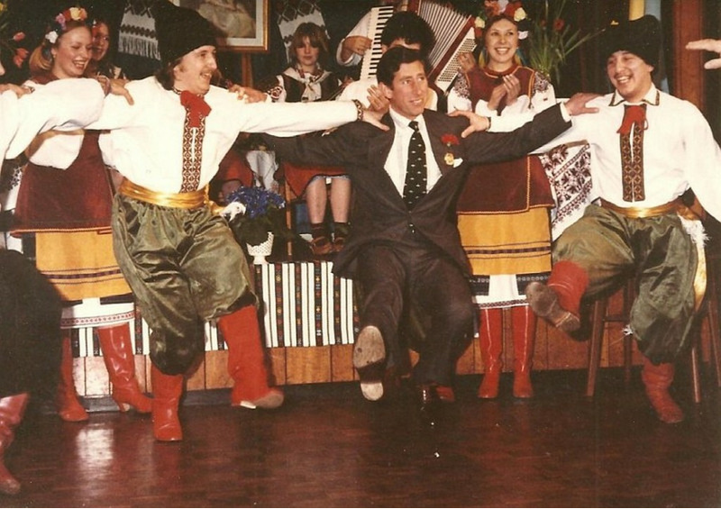 Принц Чарльз танцует гопак, 1980-е