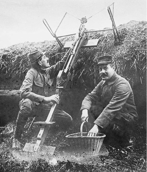 Французский станковый арбалет Кузнечик, 1915