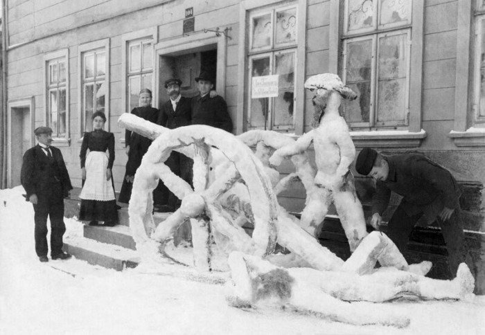 Снежные скульптуры для праздничного настроения, 1904 год