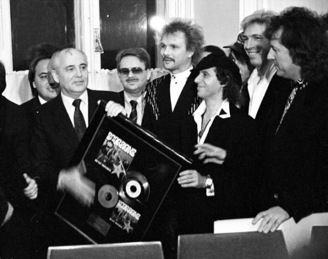 Горбачев и группа Scropions, 1991 год, СССР