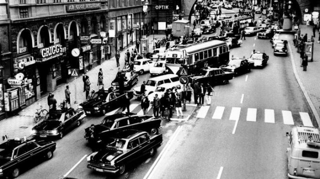 День Х, введение правостороннего движения в Стокгольме, 1967 год