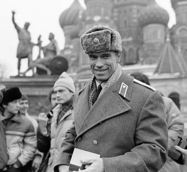 Арнольд Шварцнеггер на Красной площади (1988)