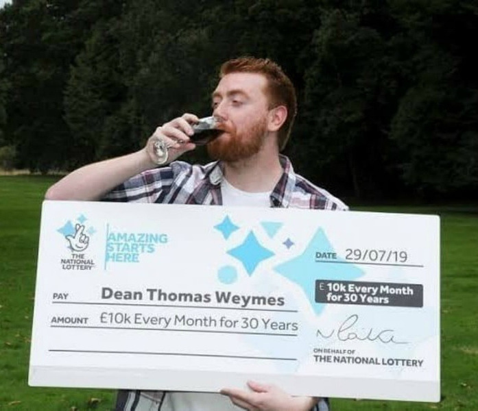 Дин Веймс стал обладателем пожизненного приза Британской национальной лотереи