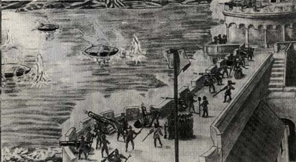 НЛО над французским городом Ницца в августе 1608 года