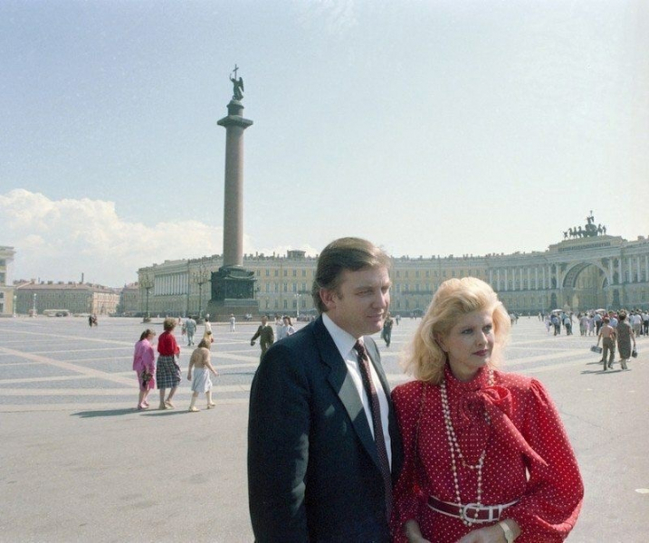 Дональд Трамп с первой женой Иваной в Ленинграде